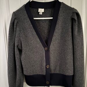 A.P.C. Charcoal and Black Cardigan Sweater